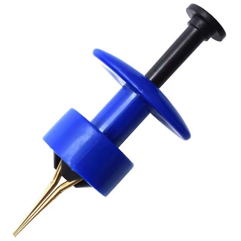 Red Worm Fishing Bait Bucket with Rubber Bands and Quick Clip Binder