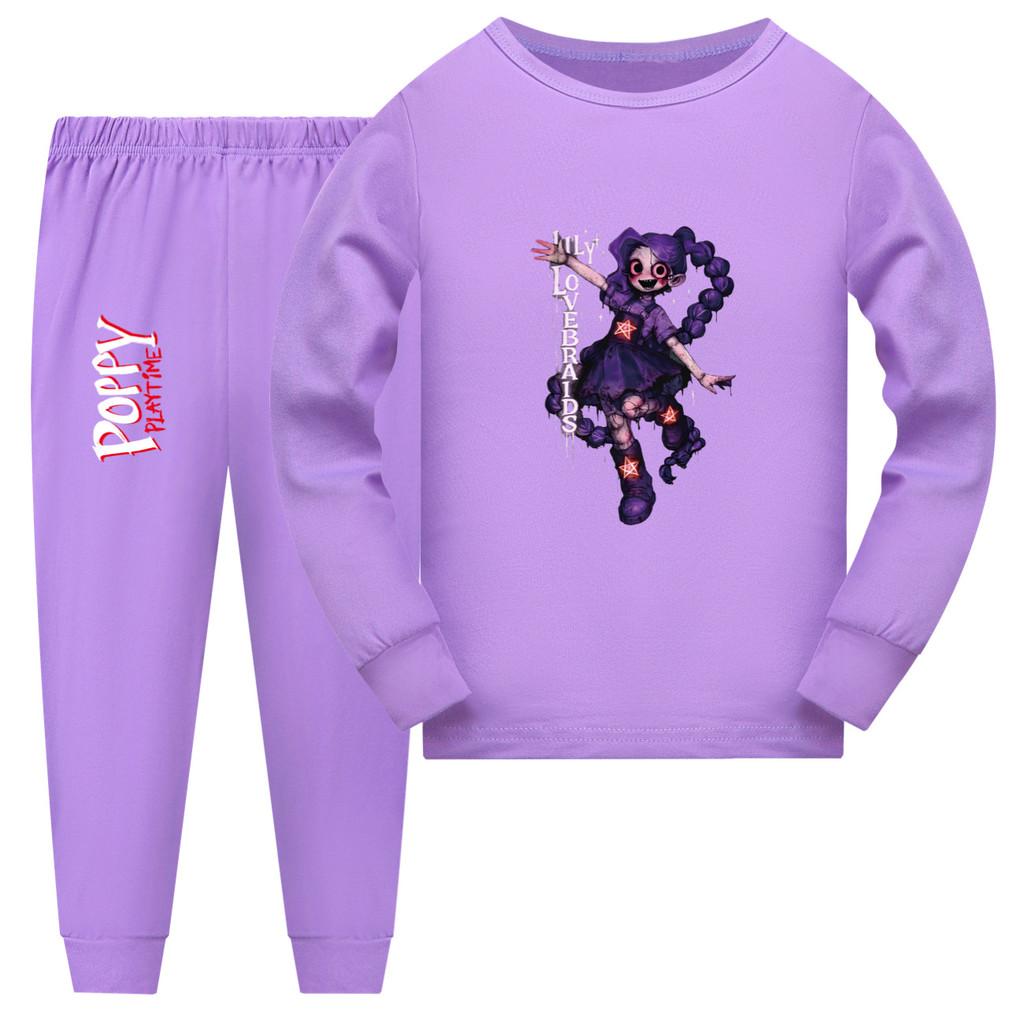 5583 Девочки Лили Lovebraids Пижама Комплект Футболка Брюки 110cm фиолетовый