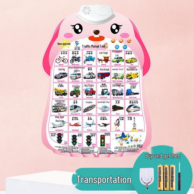 Children's Sound Book: Word Recognition & Pronunciation Educational Toy with Word Cards