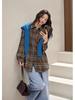 **Fulan Casual Retro Plaid Lapel Jacket - Women's Early Autumn/Winter Top**