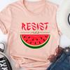 Watermelon Resist Shirts This Is Not A Watermelon Shirt HuUnisex Rights Tee Watermelon Flag Tshirt Trendy Unisex Short Sleeves Tops