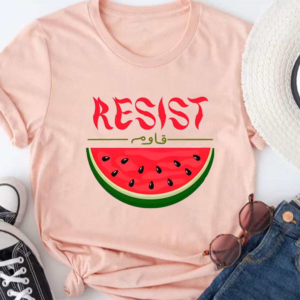 Watermelon Resist Shirts This Is Not A Watermelon Shirt HuUnisex Rights Tee Watermelon Flag Tshirt Trendy Unisex Short Sleeves Tops