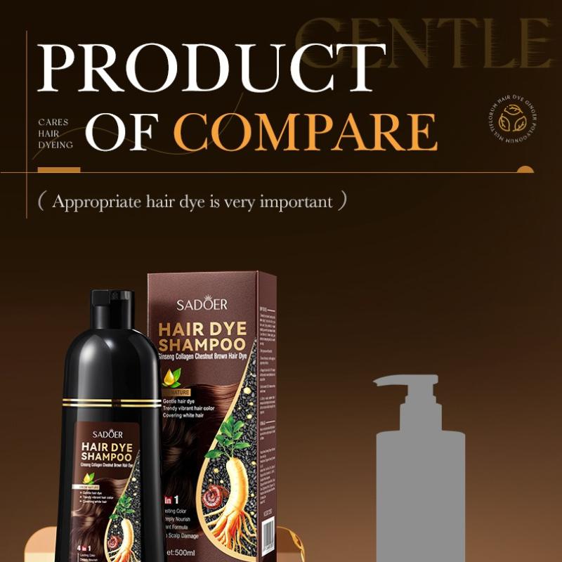 Ginger Ginseng Black Dyeing 500ml Natural Blackchestnut Brown Skin Care Products