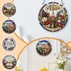 America 250th Anniversary Acrylic Jigsaw Puzzle 1776-2026 Faith and Freedom Round Hanging Decorative Puzzle with Chain for Display