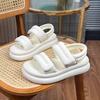 Stepping on shit sandals women's summer wear 2025 new Velcro Roman shoes thick sole heightening outer wear beach sandals
