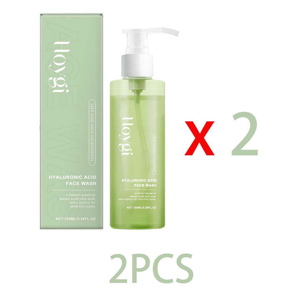 Hoygi Detergente Viso Gel all'Acido Ialuronico Pulizia Profonda dei Pori Idratante Non Seccante Struccante per Pelli Sensibili 100ml