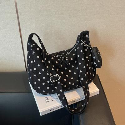 Borsa a tracolla, Borsa a forma di raviolo, Borsa elegante casual da pendolare, Borsa in tessuto a spalla singola per uso quotidiano