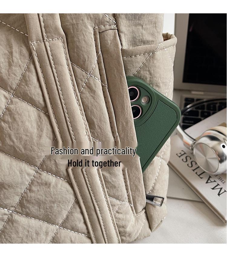 Women's Versatile Large Capacity Canvas Tote Bag - Lightweight, Padded, Casual Handbag for Commute
