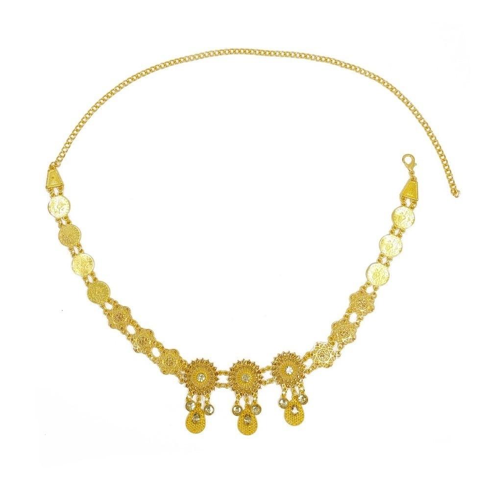 Metal Flower Belly Chains Rhinestone Hollow Out Belt New Waist Chain  Women