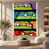 Decorative Tapestry,Teenage Mutant Ninja Turtles Printed Wall Art, Lightweight Wall Hanging For Bedroom Background