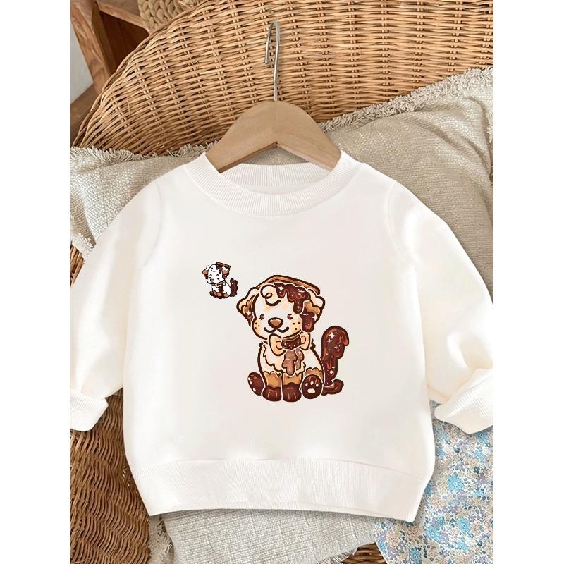 European sizes Cute and Fun Printed Pattern, Thin and Versatile Comfortable Round Neck Hoodie for 0-3 Year Old Kids , Suitable for Outdoor Wear