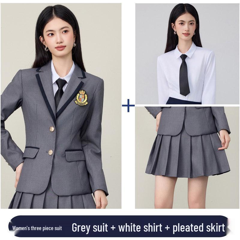 2026 Spring/Autumn College-Style Professional Suit Set for Men & Women - Student JK Uniform & Workwear