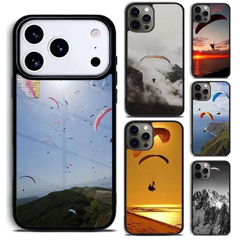 Paragliding Paraglider Phone Case for iPhone 17 16 15 Pro Max Air 14 13 12 11 Plus Shockproof Capa Cover
