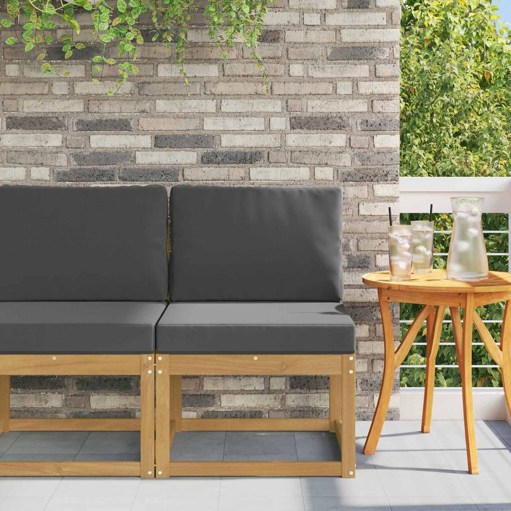 Outdoor Sofa Set in White and Anthracite 59 x 63 x 73 cm