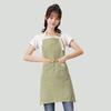 Unisex Korean Style Summer Kitchen Apron - Breathable Cotton Waist Smock for Cooking