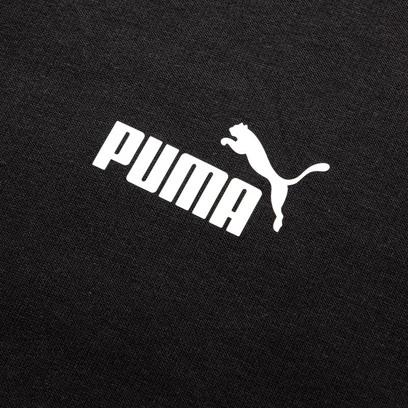 Puma Solid Color Casual Loose Fit Drop Shoulder Long Sleeve Sweatshirt Women Tops Black 682274-01