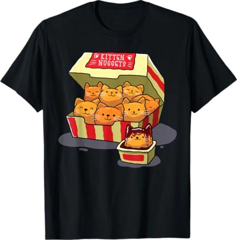 InGENIUS Funny Cat Owner Shirts  Gifts Kitten Nuggets Food Pun Cat Lover Gift XL