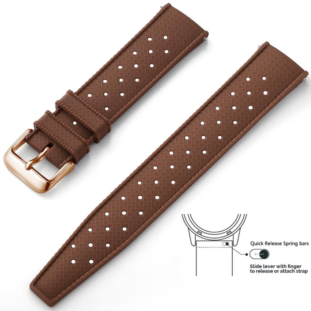 Tropical Silicone Watch Band Quick Release Watch Band 18mm 20mm 22mm Rubber Tropic Smart Watch Strap Waterpfroof Muti-Color