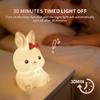 Cute Rabbit Night Light,Touch-Control Dimming,Timed Bedside Lamp,Ideal for Home Decor,Best Birthday/Holiday gifts,Easter Gift