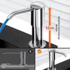 Kitchen Sink Soap Dispenser with a High and Large Pump Head, Dishwashing Liquid Soap Dispenser with an Extended Tube, Dishwashin