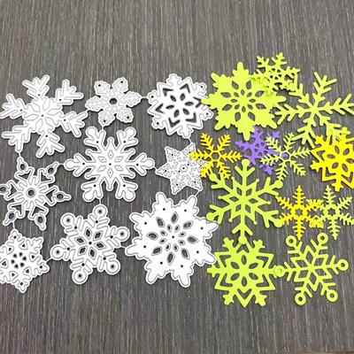 Natale Capodanno Artigianato Decorazione Fustelle Taglio Fiocco di Neve Scrapbooking Album Stencil Fustella Carta Cartoncino Goffratura
