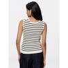 Gu By Uniqlo Rib Knit Striped Square Neck Tank Top