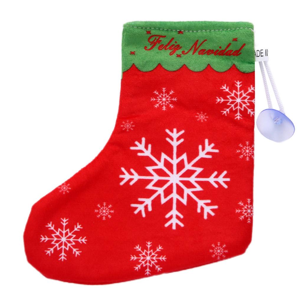 Christmas Stocking Decoration Snowman Small Bell Christmas Eve Children's Candy Gift Bag 6pc