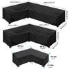 Wasserdichte Outdoor-Modulsofa-Abdeckung Robuste L-Form-Sofa-Abdeckung Rasen-Sofa-Abdeckungen Gartenmöbel Wetterschutz