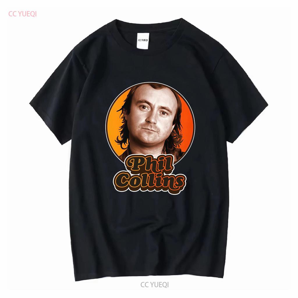 Maglietta Phil Collins Uomo Estate Classica Cotone vintage Lavata Comoda Top Per Uso Quotidiano Morbido Leggermente Elastico