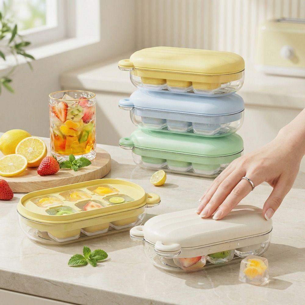 Food Grade Little Bear Ice Grid with Cover Press Ice Cube Box DIY Ice Maker DIY Ice Maker