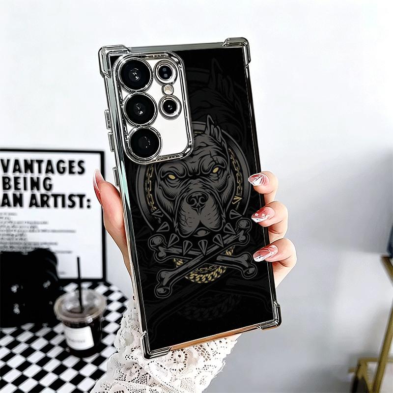 

Pit Bull Pet Dog Pitbull Soft Phone Case For Samsung Galaxy S26 Ultra S25 Edge S24 FE S23 Plus S22 S21 + S20 Plating Anti-Fall F Samsung S23 Ultra