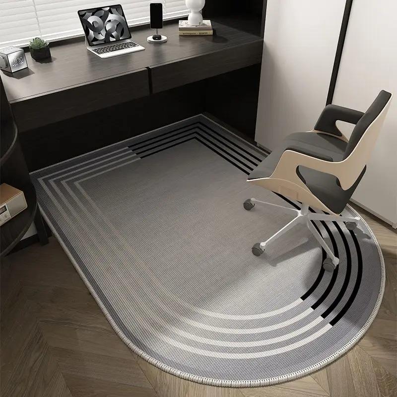 Non-slip Computer Chair Mat High-density Short-pile TPR Bottom Floor Mats for Study Tables Bedroom Modern Decorative Rugs
