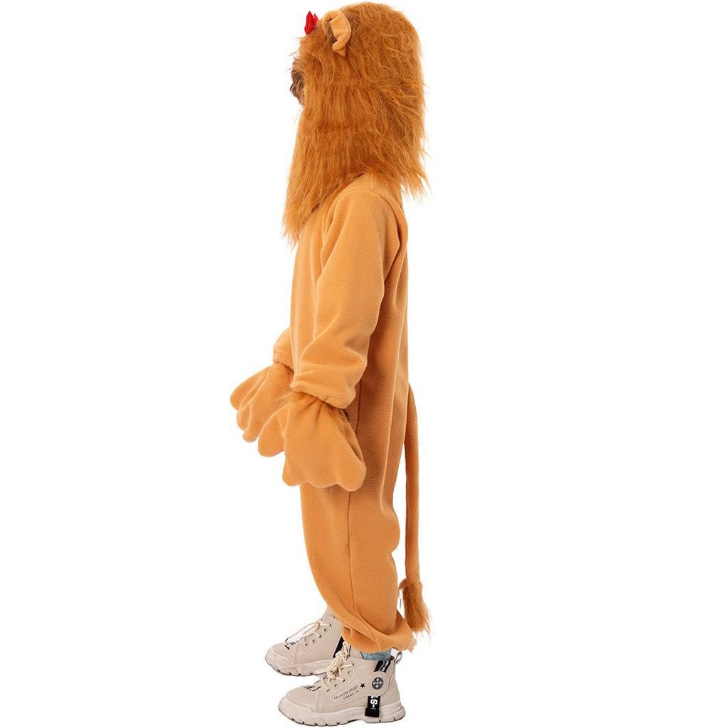 Halloween Costumes Boys And Girls Lion Cosplay Suit Lion The Wizard Of Oz Animal Onesie Stage Costume