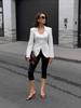 2025 European & American Autumn Women's U-Neck Slimming Waist Small Suit Jacket