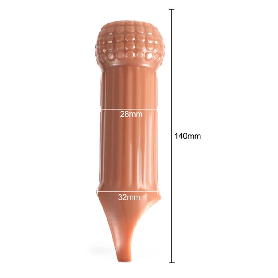 Reusable Penis Sleeves High Elastic Condoms Cock Soft Extender Enlargement Delay Ejaculation Sex Toys for Men Couple
