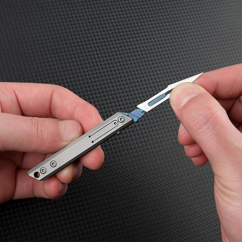 Mini Cortador de Artesanato Multifuncional Dobrável Destacável com 10 Peças de Lâminas Substituíveis para Projetos de Arte Manuais