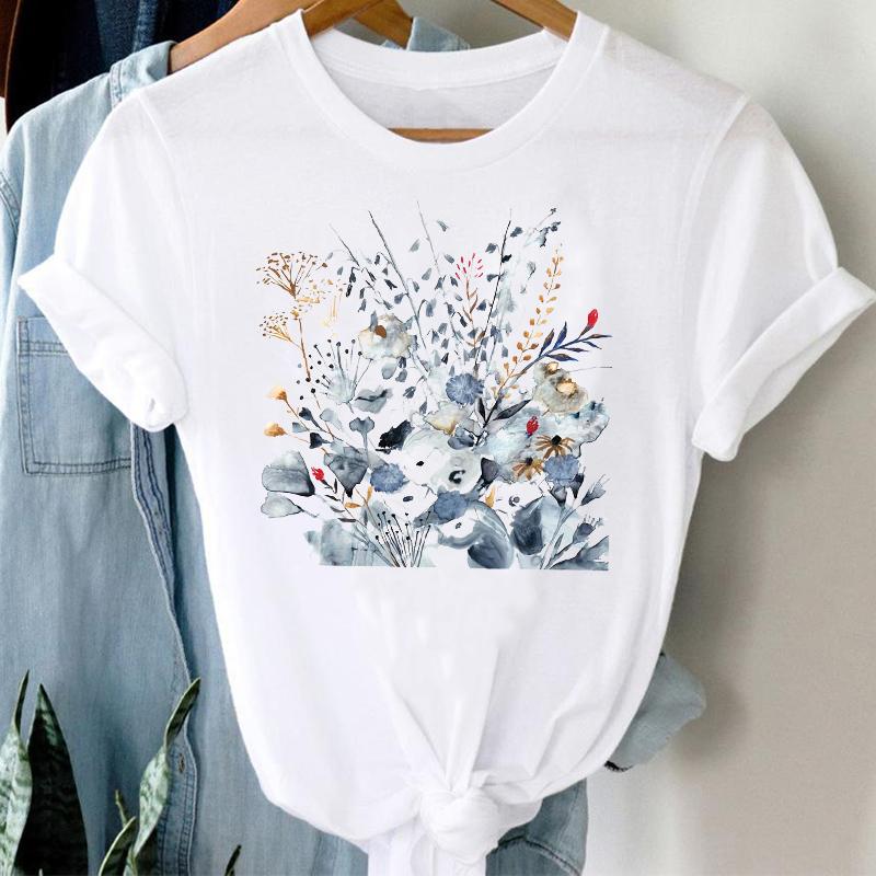 T-Shirts Women 90S Star Fashion Short Sleeve Trend Spring Summer Clothes Stylish Tshirt Top Lady Print Girl Tee T-Shirt