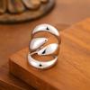 Stainless Steel Smooth Surface Design Rings for Women Men Classic Exaggerated Wide Chunky Opening Ring Party Jewelry Accessories