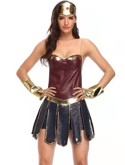 Halloween Cosplay Adult Stage Clothing-Plus Size Magic Woman Wonder Woman Fancy Dresses S