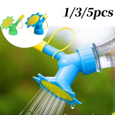 1/3/5 Peças Aspersor de Rega para Plantas de Jardim Cabeça Dupla Girassol Tampa de Garrafa Aspersores Cabeça Para Irrigação de Mudas Ferramenta de Viveiro