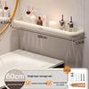Wall-Mounted Punch-Free Bathroom Shelf for Toiletries and Vanity Storage