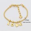 Gold-Plated Copper Alphabet Pendant Necklace & Bracelet - 26 Letters