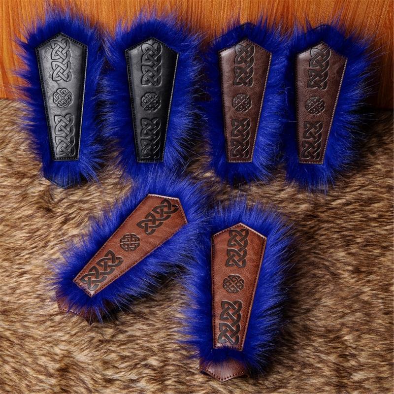 Mittelalterliche Stil Prägung Handschuhe PU Armschienen Für Damen Herren Cosplay Party LARP Und Historische Nachstellung