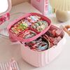 Girl Hair Accessories Storage Box Portable Makeup Organizer Jewelry Storage Box for Hair Ties Hairpin Earring Bracelet Necklace