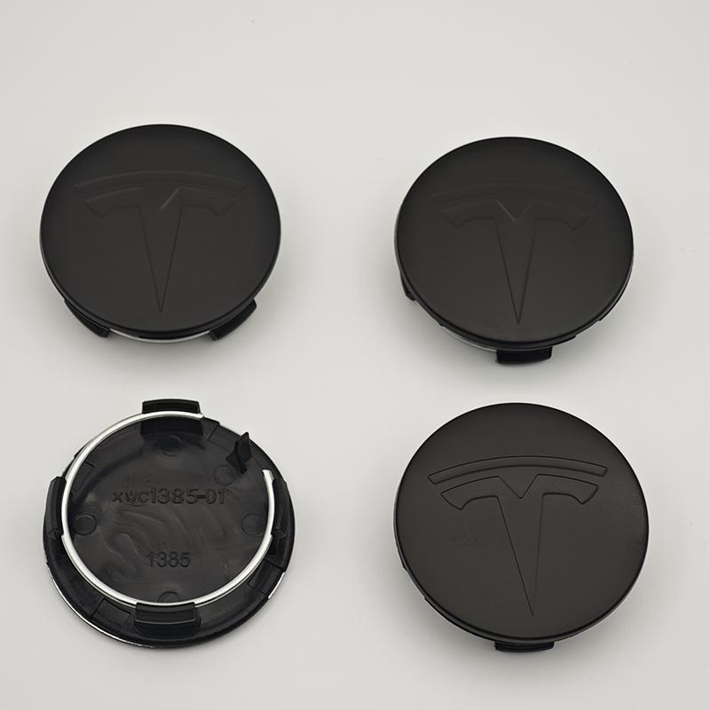 

4pcs 56mm Matte Black Car Wheel Center Caps Emblem Original Rims Hub Cover Logo For Tesla Model 3 Y X S Auto Accessories