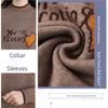 Women's Thickened Wool Sweater Autumn Winter Half-High Neck Printed Wool Sweater Loose Knit Pullover Top