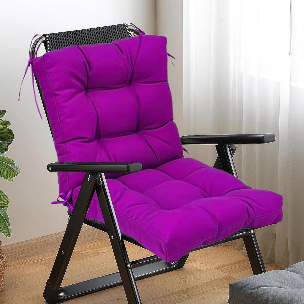 Chair Cushion Pad Lightweight Solid Color High Back Seat Rocking for Kitchen Indoor