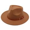 Top Hat Jazz Hat Men'S And Women'S Plush Felt Hat Wool Hat Belt Buckle Tide