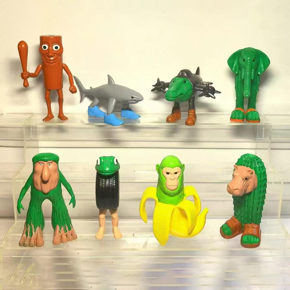 

8 ШТ. Італійські Аніме Фігурки Brainrot Tung Tung Tung Sahur Прикраси Фігурка Смішний Мем ПВХ Модель Іграшки Декор для Дому Подарунок для Дітей