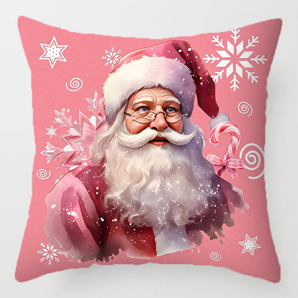 Runtow 45x45cm Christmas Throw Pillow Cover Merry Christmas Decor for Home Xmas Navidad 2025 Santa Claus Gifts New Year 2026